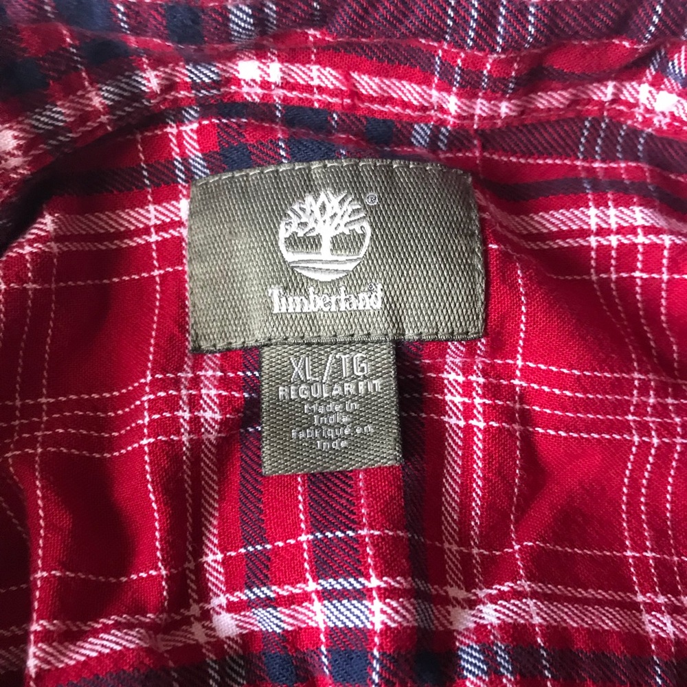 Timberland Plaid Long Sleeve Button Up Shirt - image 2